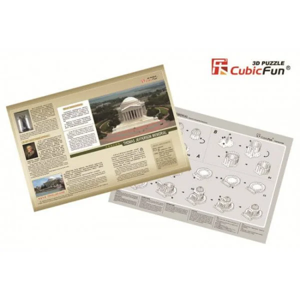 Puzzle 3D CubicFun Jefferson Memorial foto