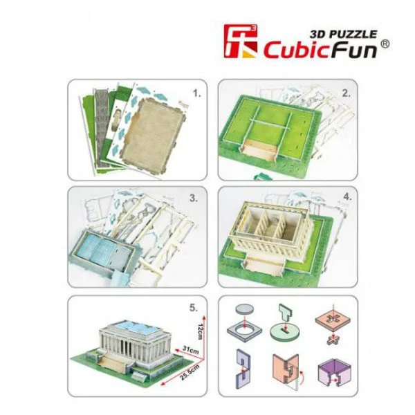 Puzzle 3D CubicFun Lincoin Memorial (U.S.A) foto