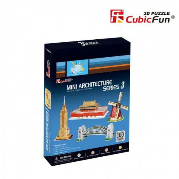 Puzzle 3D CubicFun Mini Architecture Series 3 foto