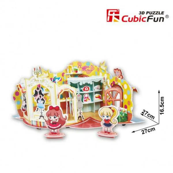 Puzzle 3D CubicFun Shopping Street-Clothes Shop foto