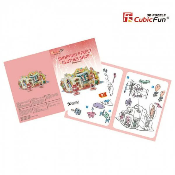 Puzzle 3D CubicFun Shopping Street-Clothes Shop foto