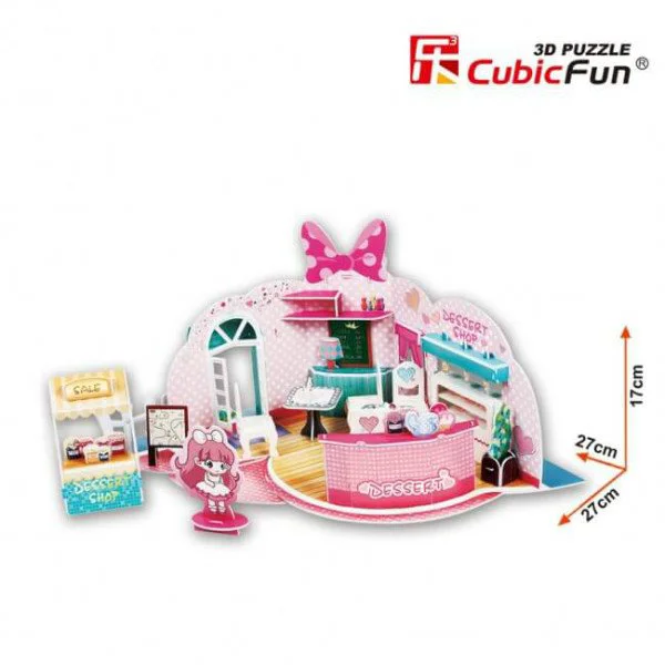 Puzzle 3D CubicFun Shopping Street-Dessert Shop foto