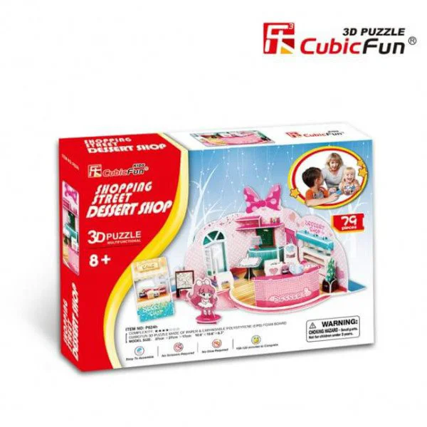 Puzzle 3D CubicFun Shopping Street-Dessert Shop foto