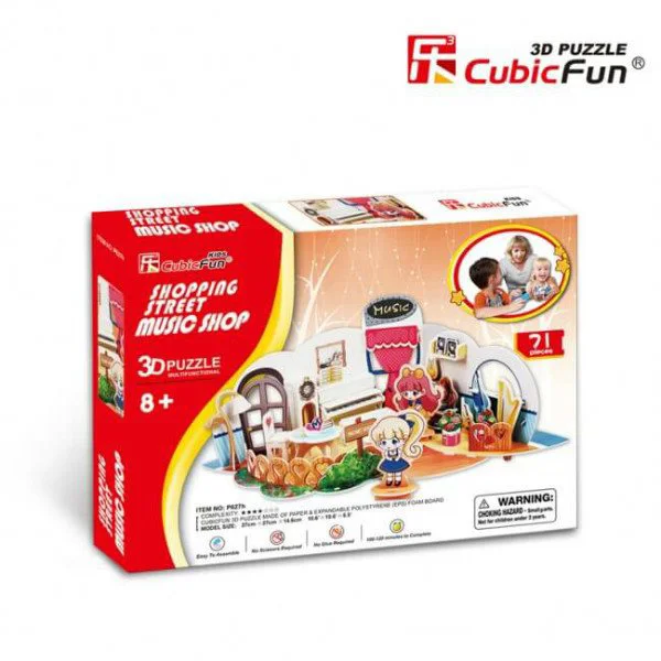Puzzle 3D CubicFun Shopping Street-Music Shop foto