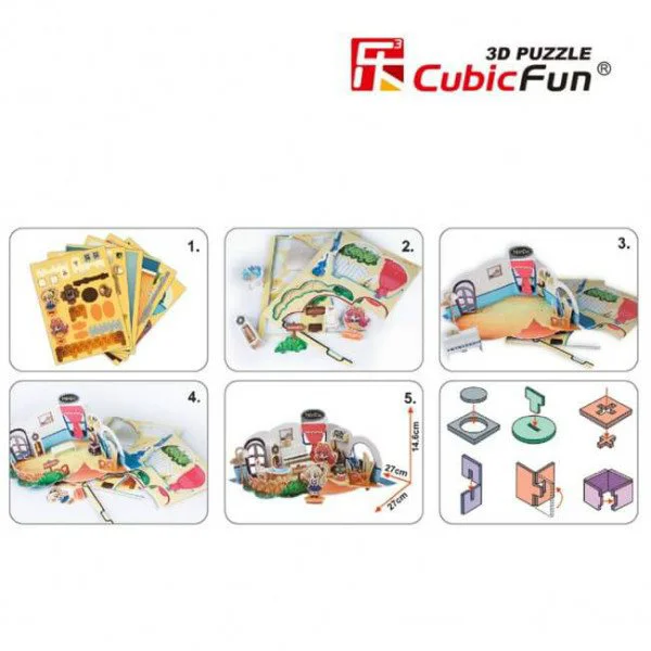 Puzzle 3D CubicFun Shopping Street-Music Shop foto