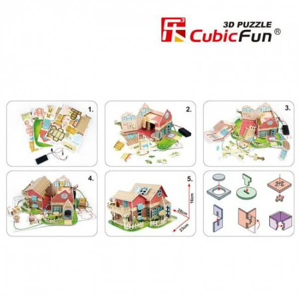Puzzle 3D CubicFun Sweet Villa foto