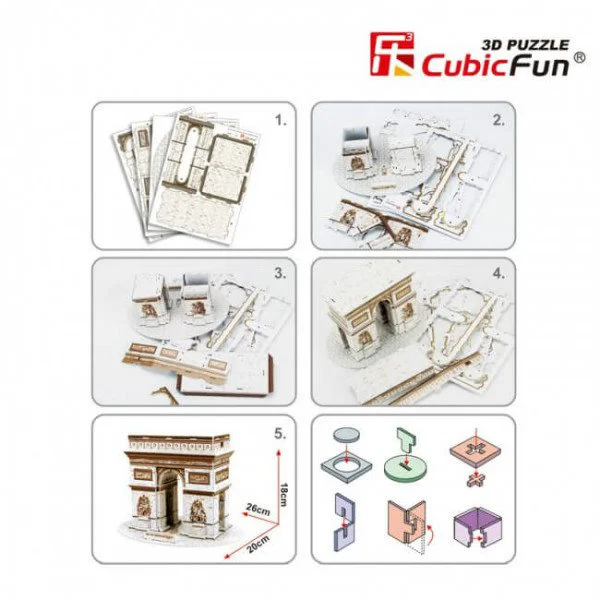 Puzzle 3D CubicFun Triumphal Arch foto