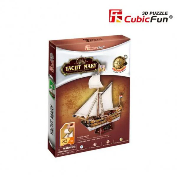 Puzzle 3D CubicFun YACHT MARY schooner foto