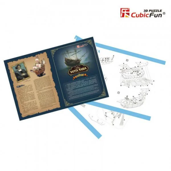 Puzzle 3D CubicFun YACHT MARY schooner foto