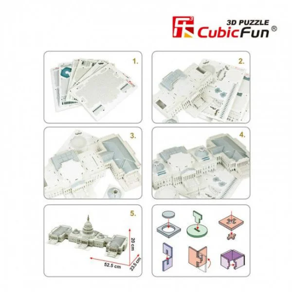 Puzzle 3D CubicFun The Capitol Hill foto