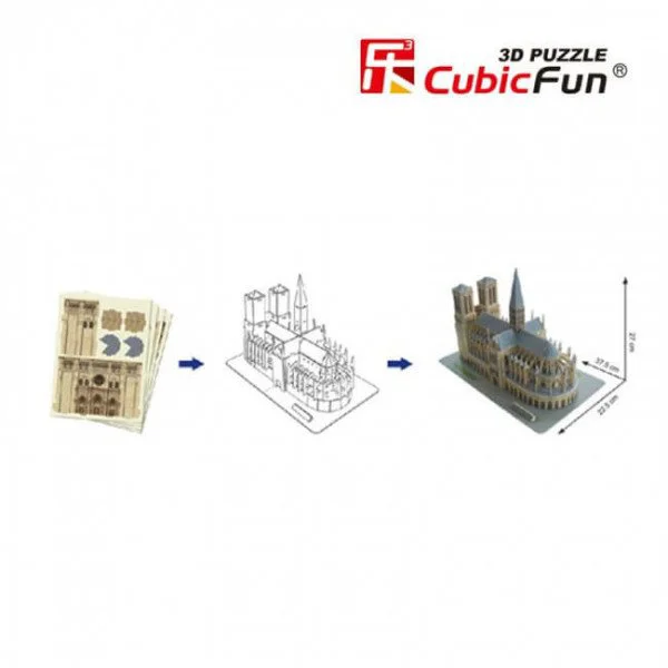 Puzzle 3D CubicFun Notre Dame de Paris foto