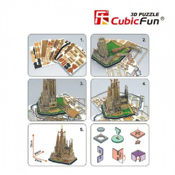 Puzzle 3D CubicFun Sagrada Familia foto
