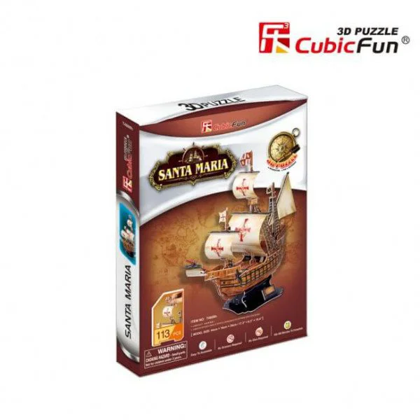 Puzzle 3D CubicFun Santa Maria schooner foto
