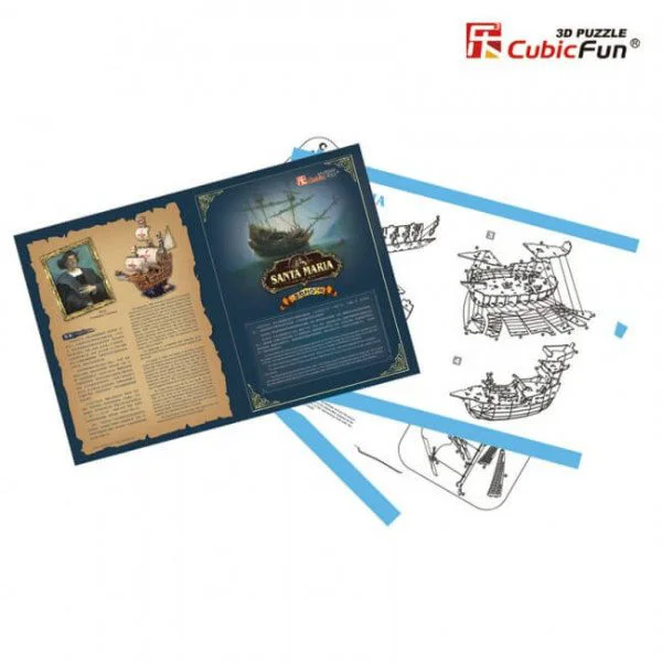 Puzzle 3D CubicFun Santa Maria schooner foto