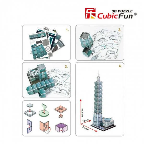 Puzzle 3D CubicFun TaiPei 101 foto