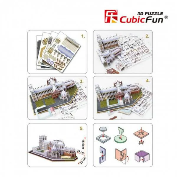 Puzzle 3D CubicFun Westminster Abbey foto