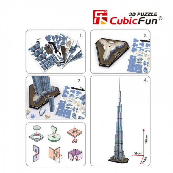 Puzzle 3D CubicFun Burj Khalifa foto