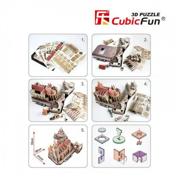 Puzzle 3D CubicFun Matthias Church foto