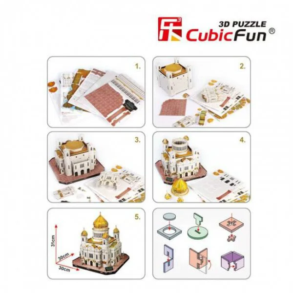 Puzzle 3D CubicFun Cathedral of Christ the Saviour foto