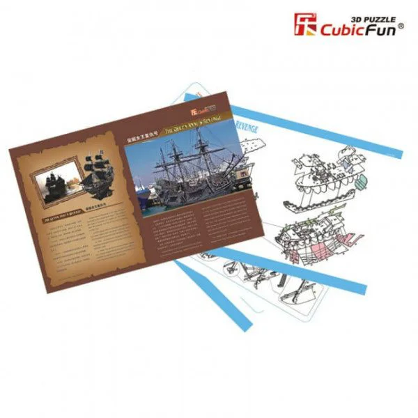 Puzzle 3D CubicFun Queen Anne's Revenge foto