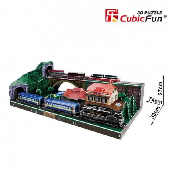 Puzzle 3D CubicFun Germany Train station foto