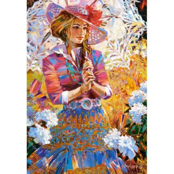 Puzzle Castorland A Girl with an Openwork Umbrella, 1500 piese foto