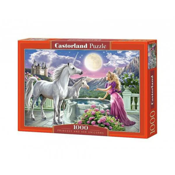 Puzzle Castorland Princess and her Unicorns, 1000 piese foto