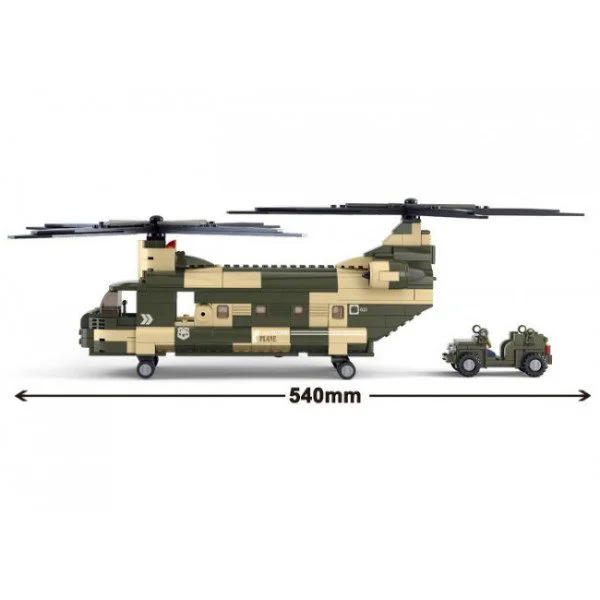 Constructor Sluban Army Transport Helicopter foto