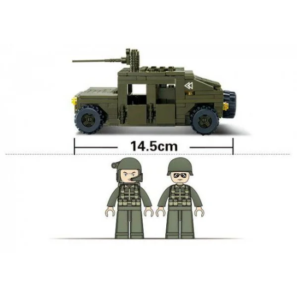 Constructor Sluban Army Land Forces II - Hummer Squadcar foto