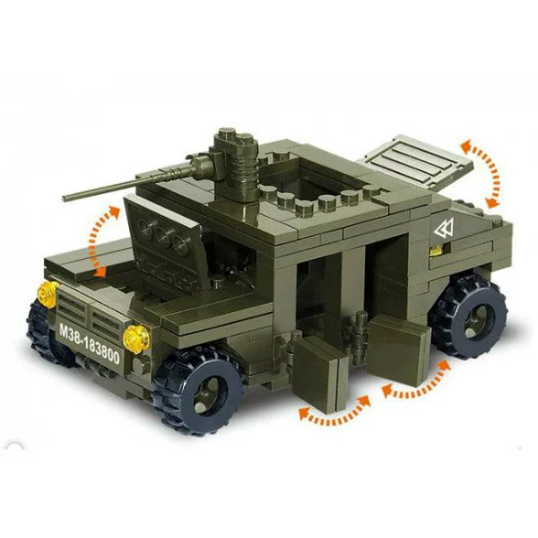 Constructor Sluban Army Land Forces II - Hummer Squadcar foto