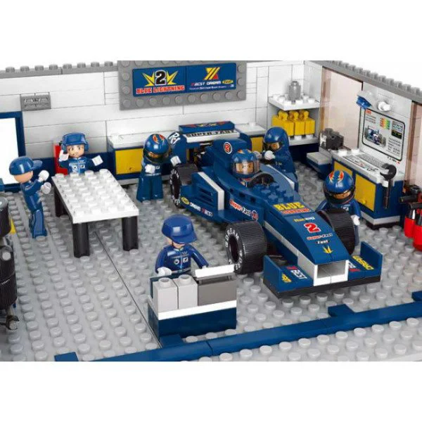 Constructor Sluban Formula F1 "BLUE LIGHTNING" Maintenance Station foto