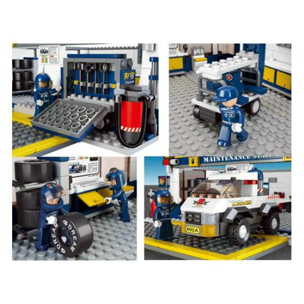 Constructor Sluban Formula F1 "BLUE LIGHTNING" Maintenance Station foto
