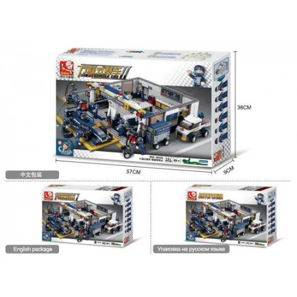 Constructor Sluban Formula F1 "BLUE LIGHTNING" Maintenance Station foto