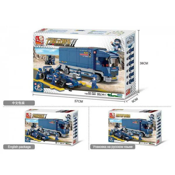 Constructor Sluban Formula F1 "BLUE LIGHTNING" Racing Truck foto