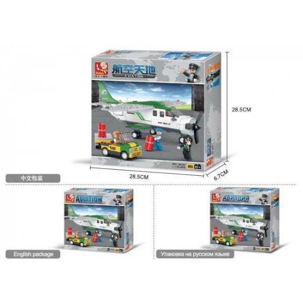 Constructor Sluban City Mini Transport Plane foto