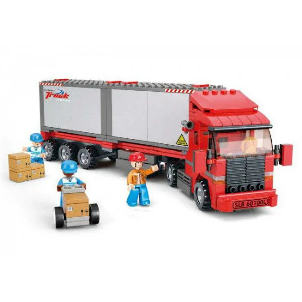 Constructor Sluban City Double Van Freight Trin foto