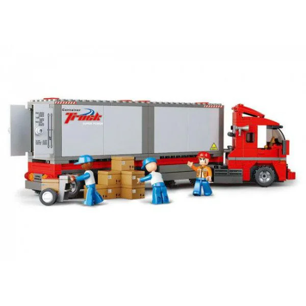 Constructor Sluban City Double Van Freight Trin foto
