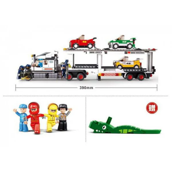 Constructor Sluban City Truck Transporter foto