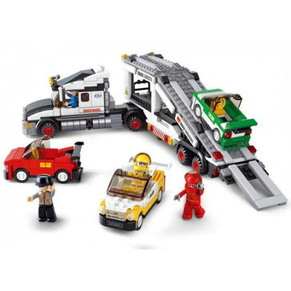 Constructor Sluban City Truck Transporter foto