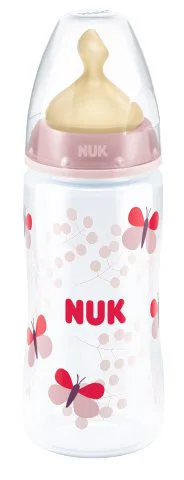 Бутылочка пластиковая NUK First Choice с латексной соской (0-6 мес.), 300 мл foto