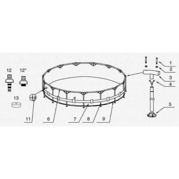 Piscina cu cadru Intex Metal Frame 457x107 foto