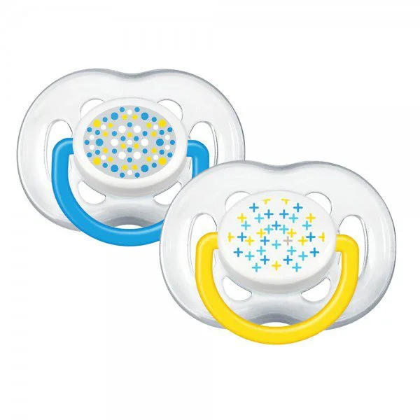 Пустышки ортодонтические Freeflow Philips AVENT Contemporary (6-18 мес.), 2 шт. foto