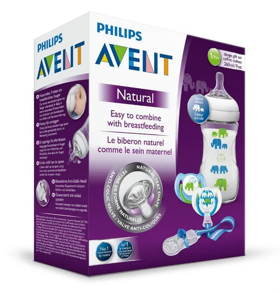 Set cadou Design Elephant Philips AVENT Natural foto
