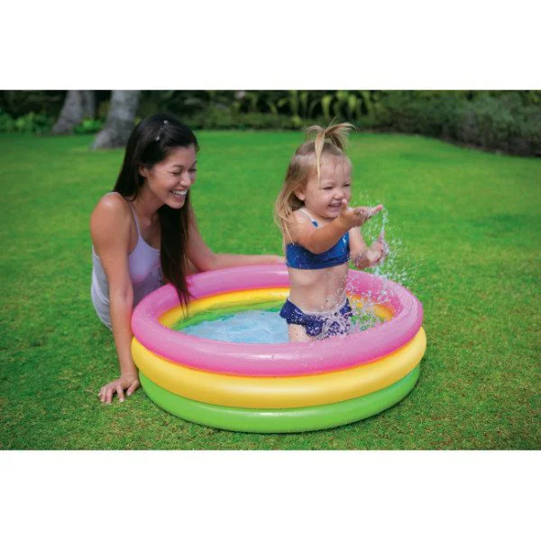 Детский бассейн с надувным дном Intex, 86x25 foto