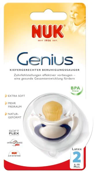Пустышка NUK Genius из латекса (6-18 мес.) foto