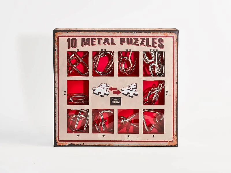 Set Puzzle IQ Eureka x10 Metal puzzles foto