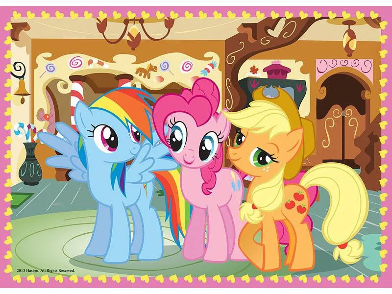 Puzzle Trefl Hasbro Ponies Holiday, 4 in 1 (35+48+54+70 piese) foto