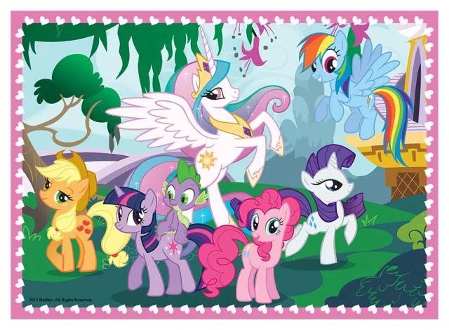 Puzzle Trefl Hasbro Ponies Holiday, 4 in 1 (35+48+54+70 piese) foto