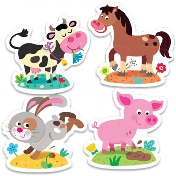Puzzle Trefl Baby Classic - In the village, 4 in 1 (2+3+4+5 piese) foto