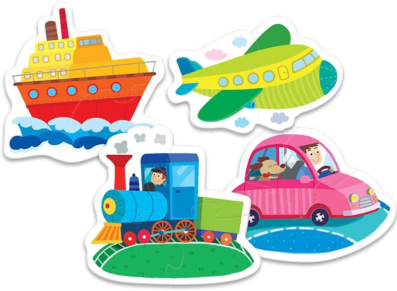Puzzle Trefl Baby Classic - Vehicles, 4 in 1 (2+3+4+5 piese) foto